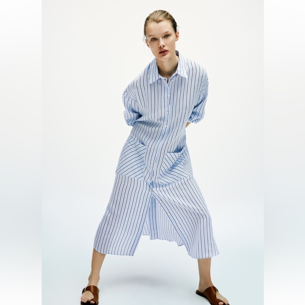 Zara long striped dress